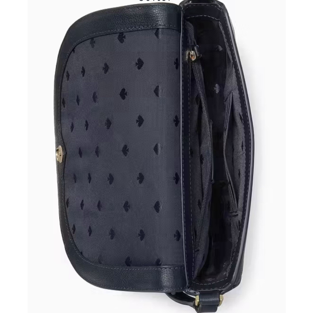 Kate Spade Crescent Woven Gingham Purse Crossbody Women's Bag Purse New Luna - Picture 4 of 11